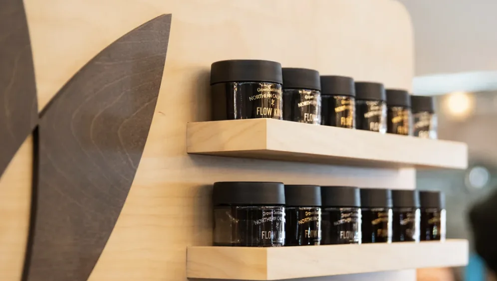 Flow Kana branded shelf display