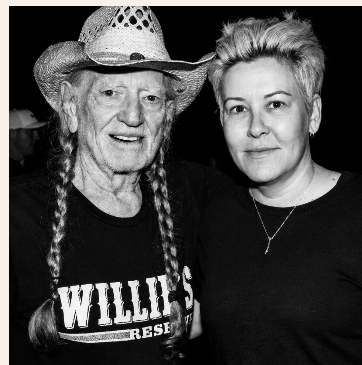 Susana de la Rionda with Willie Nelson