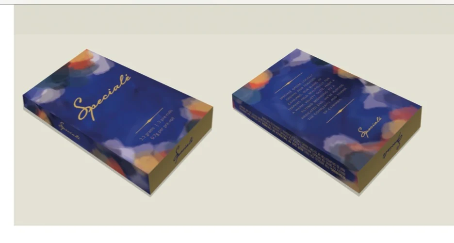Speciale boxed product packaging