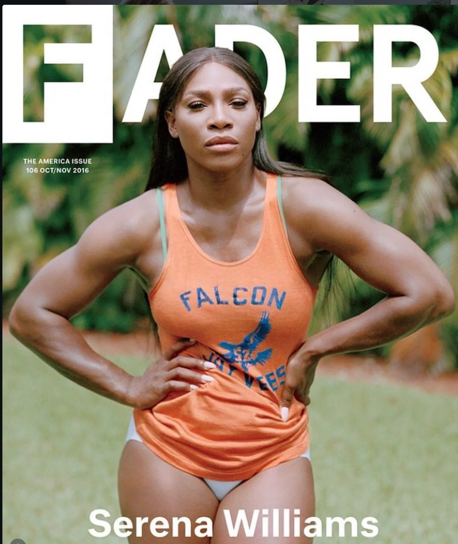 The FADER Serena Williams editorial featuring Sloane & Tate briefs