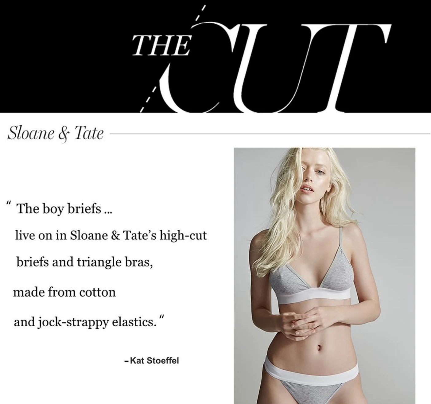 The Cut editorial feature on Sloane & Tate